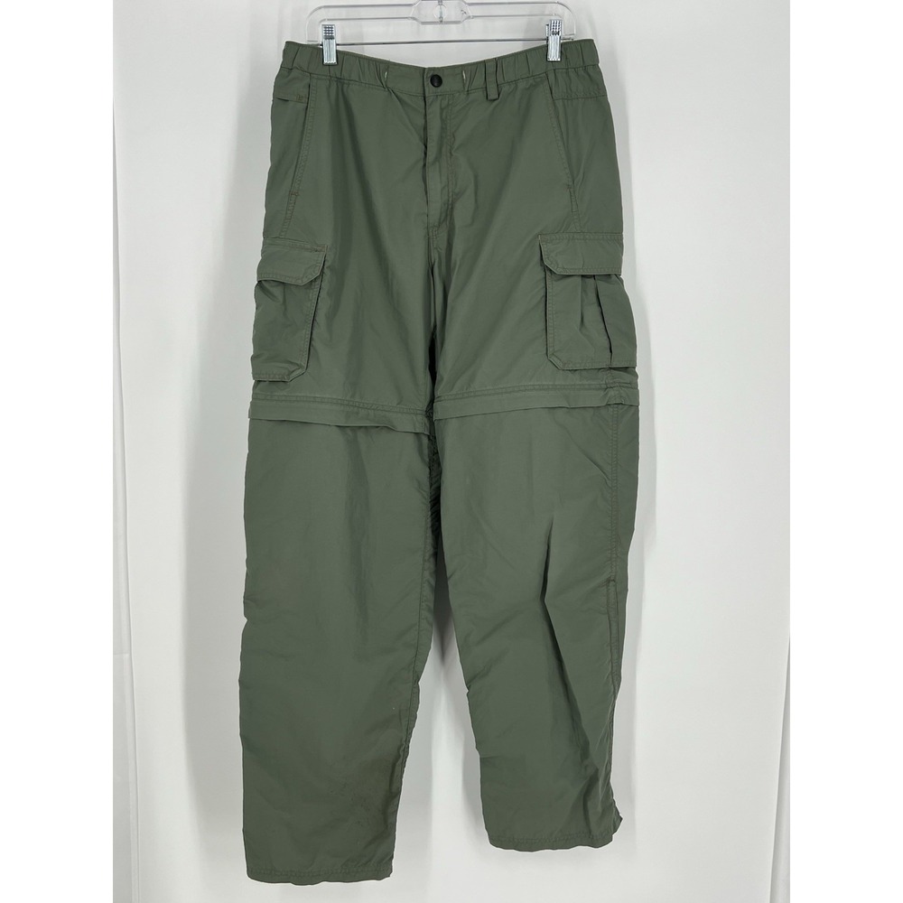 REI Pants Medium Nylon Zip Off Convertible Hiking Camping Green UPF50 Cargo